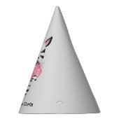 かわいいベビーゼブラとギフト、誕生日 パーティーハット (右)