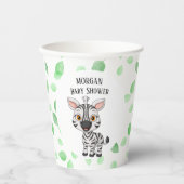 かわいいベビーゼブラトラベルジャングルサファリ離れツリー 紙コップ (正面)