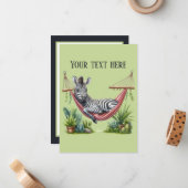 かわいいベビーゼブラ追加メッセージ ノートカード (正面/裏面インサイチュ)