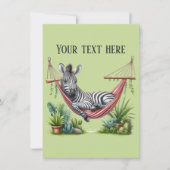 かわいいベビーゼブラ追加メッセージ ノートカード (正面)