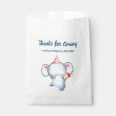かわいいベビーゾウありがとうパーティー フェイバーバッグ (正面)
