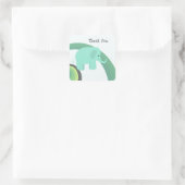 かわいいベビーゾウありがとう スクエアシール (バッグ)