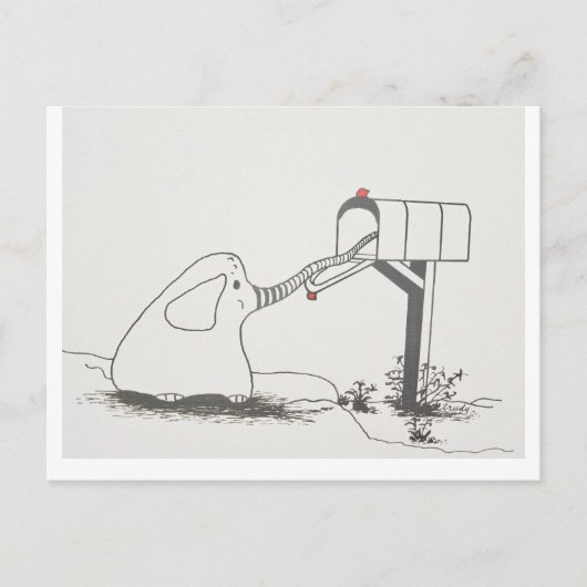 かわいいベビーゾウいくつかのメールを探している ポストカード (正面)