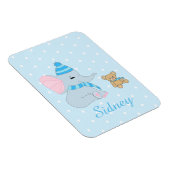 かわいいベビーゾウとテディベアマグネット マグネット (右側)