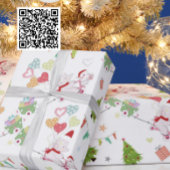 かわいいベビーゾウとバニー柄 ラッピングペーパー