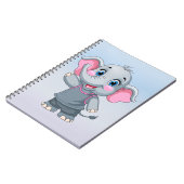 かわいいベビーゾウのノートブック6.5 x 8.75インチ ノートブック (左側)