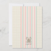 かわいいベビーゾウのベビーシャワー 招待状 (裏面)