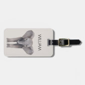 かわいいベビーゾウの名前  ラゲッジタグ (正面横)