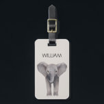 かわいいベビーゾウの名前  ラゲッジタグ<br><div class="desc">かわいいベビー象イラストレーションパーソナライズされた名荷札</div>