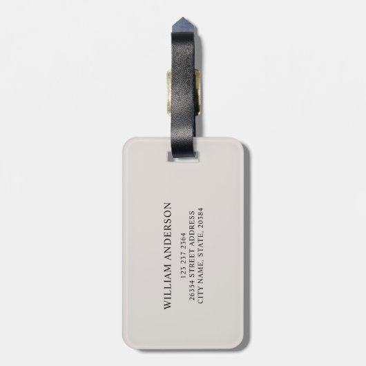 かわいいベビーゾウの名前 ラゲッジタグ (裏面縦)