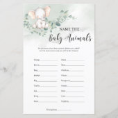 かわいいベビーゾウは赤ちゃんの動物のゲームを命名 (正面)