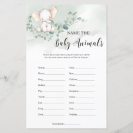 かわいいベビーゾウは赤ちゃんの動物のゲームを命名