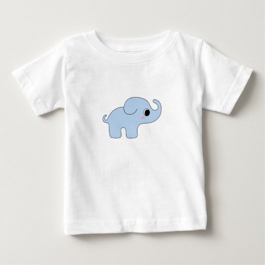 かわいいベビーゾウベビーTシャツ ベビーTシャツ (正面)