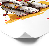 かわいいベビーゾウ名前をカスタムする ポスター (角)