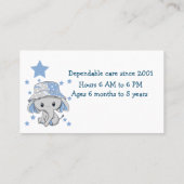 かわいいベビーゾウ少年 名刺 (裏面)