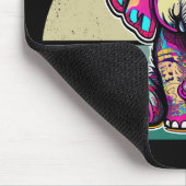 かわいいベビーゾウ座るデジタルイラストレーション マウスパッド (コーナー)