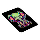 かわいいベビーゾウ座るデジタルイラストレーション マグネット (右側)