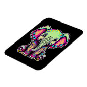 かわいいベビーゾウ座るデジタルイラストレーション マグネット (左側)