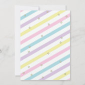 かわいいベビーゾウ星ベビースシャワー 招待状 (裏面)