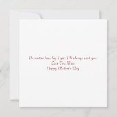 かわいいベビーゾウ母の日動物愛好家 カード (裏面)