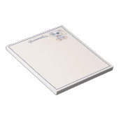 かわいいベビーゾウ淡い色のグレイパーソナライズされたク ノートパッド (アングル)