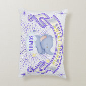 かわいいベビーゾウ甘いドリームパープル アクセントクッション (裏面(縦))