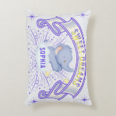 かわいいベビーゾウ甘いドリームパープル アクセントクッション (正面(垂直))