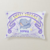 かわいいベビーゾウ甘いドリームパープル アクセントクッション (裏面)