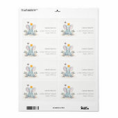 かわいいベビーゾウ葉ウッドランドキッズアドレス ラベル (フルシート)