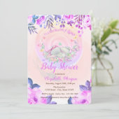 かわいいベビーゾウ蝶フローラ 招待状 (スタンド正面)