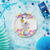 かわいいベビーゾウ誕生日パーティー ペーパープレート (パーティー)