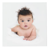 かわいいベビーゾウ赤ちゃんシャワー写真 フォトキューブ (正面)