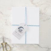 かわいいベビーゾウ赤ちゃんシャワー ギフトタグ (より糸付き)