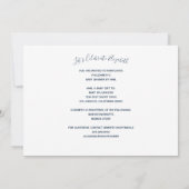 かわいいベビーゾウ青い水色シャワーバイメール 招待状 (裏面)