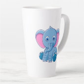 かわいいベビーゾウ カフェラテマグ (右アングル)