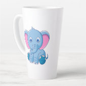 かわいいベビーゾウ カフェラテマグ (左アングル)