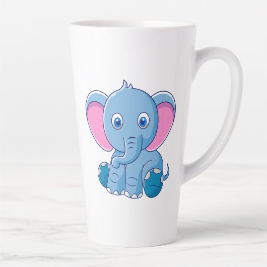 かわいいベビーゾウ カフェラテマグ (右)