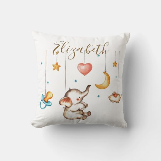 かわいいベビーゾウ クッション (正面)