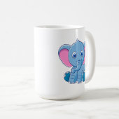 かわいいベビーゾウ コーヒーマグカップ (正面右)