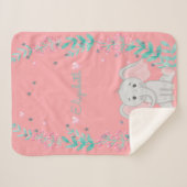 かわいいベビーゾウ シェルパブランケット (正面(横))