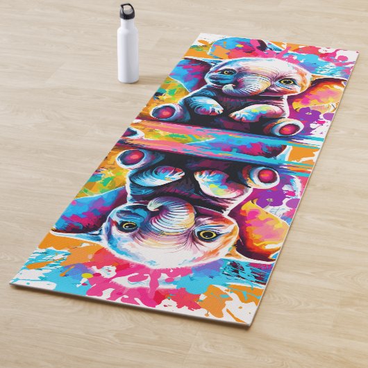 かわいいベビーゾウ – ゾウのヨガマット ヨガマット (インサイチュ)