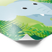 かわいいベビーゾウ フォトプリント            (角)