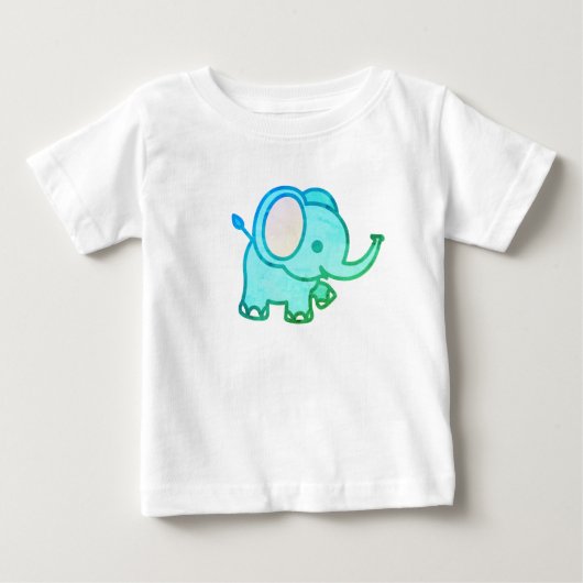 かわいいベビーゾウ ベビーTシャツ (正面)