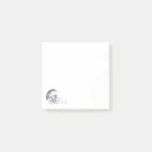 かわいいベビーゾウ ポストイット (正面)