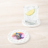 かわいいベビーゾウ（眼鏡とビーニー） コースター (側面)