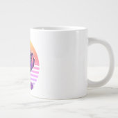 かわいいベビーゾウ（眼鏡とビーニー） ジャンボコーヒーマグカップ (右)