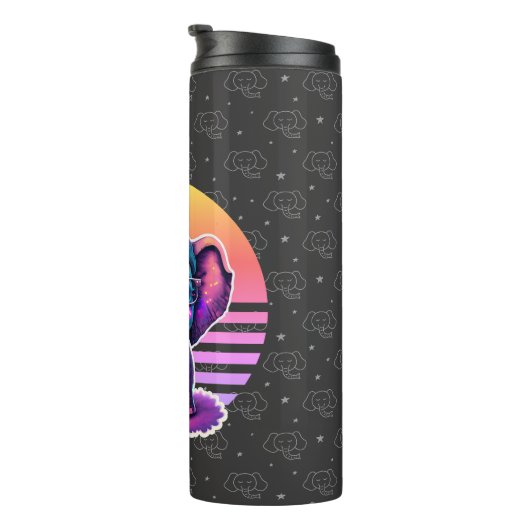 かわいいベビーゾウ（眼鏡とビーニー） タンブラー (回転右)