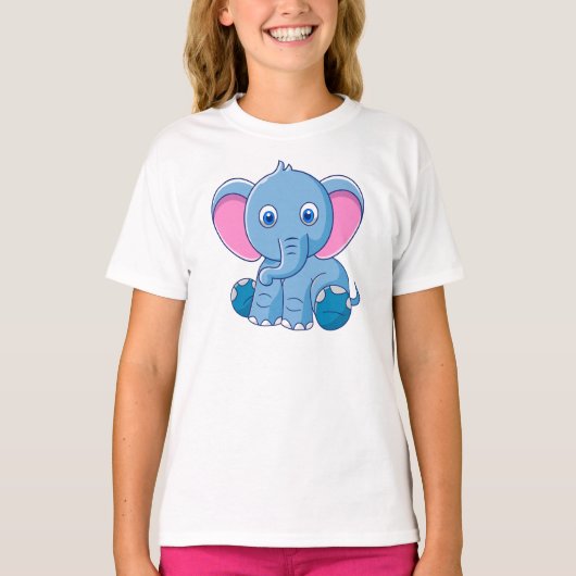 かわいいベビーゾウ Tシャツ (正面)