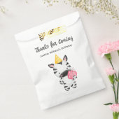 かわいいベビータイガーとギフト、ありがとうパーティー フェイバーバッグ (封をした状態)