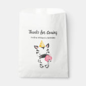 かわいいベビータイガーとギフト、ありがとうパーティー フェイバーバッグ (正面)
